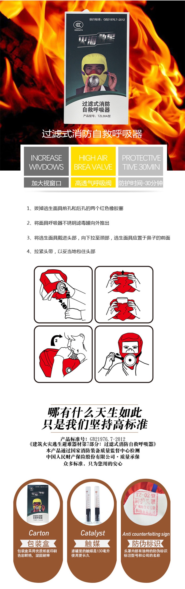 友安科技TZL30A過濾式自救呼吸器圖片2