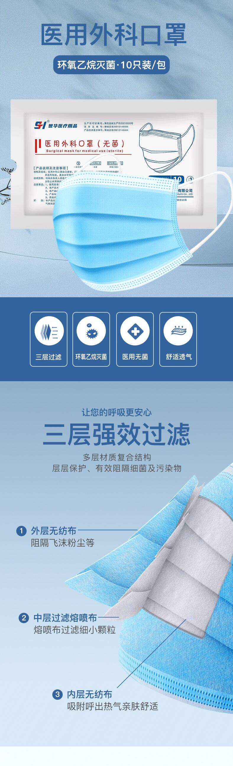 富瑞德兒童無菌醫(yī)用外科口罩圖片1