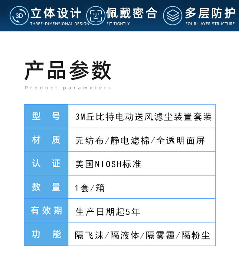 3M丘比特電動送風呼吸器套裝圖片2